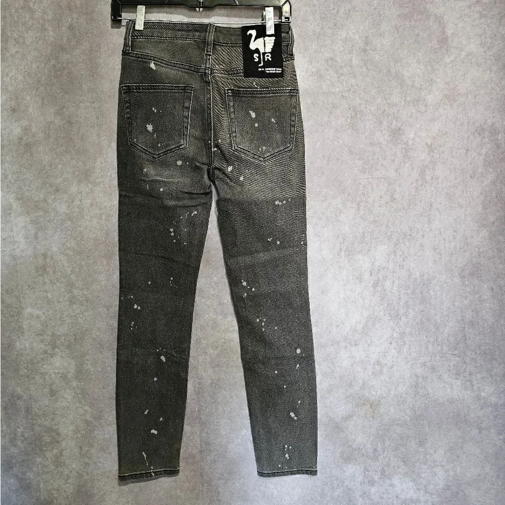 ‎Sandrine Rose x Free People Slim Denim Polkadot Jeans Size 24 - Picture 4 of 4